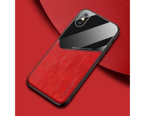 Бізнес чохол бампер GENEROUS для Apple Iphone X / XS зі скла і штучної шкіри Бізнес чохол бампер GENEROUS для Apple Iphone X / XS зі скла і штучної шкіри