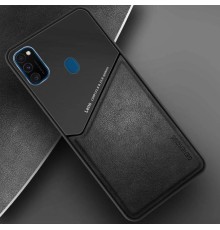 Бізнес чохол бампер GENEROUS для Samsung Galaxy M11 з скла і штучної шкіри