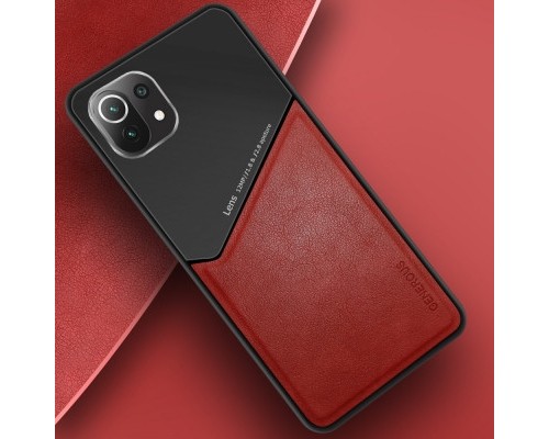 Бізнес чохол бампер GENEROUS для Xiaomi Mi 11 Lite / Mi 11 Lite 5G зі скла і штучної шкіри Бізнес чохол бампер GENEROUS для Xiaomi Mi 11 Lite / Mi 11 Lite 5G зі скла і штучної шкіри