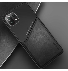 Бізнес чохол бампер GENEROUS для Xiaomi Mi 11 Lite / Mi 11 Lite 5G зі скла і штучної шкіри