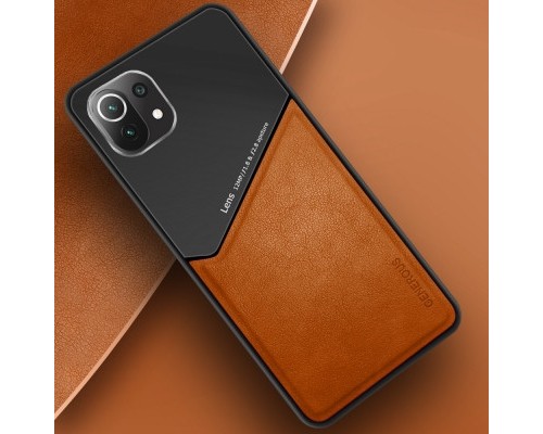 Бізнес чохол бампер GENEROUS для Xiaomi Mi 11 Lite / Mi 11 Lite 5G зі скла і штучної шкіри Бізнес чохол бампер GENEROUS для Xiaomi Mi 11 Lite / Mi 11 Lite 5G зі скла і штучної шкіри