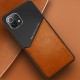 Бізнес чохол бампер GENEROUS для Xiaomi Mi 11 Lite / Mi 11 Lite 5G зі скла і штучної шкіри