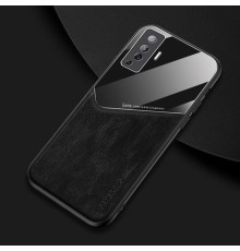 Бізнес чохол бампер GENEROUS для Vivo X50 з скла і штучної шкіри