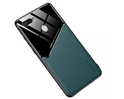 Бізнес чохол бампер GENEROUS для Oppo A5s / A12 з скла і штучної шкіри