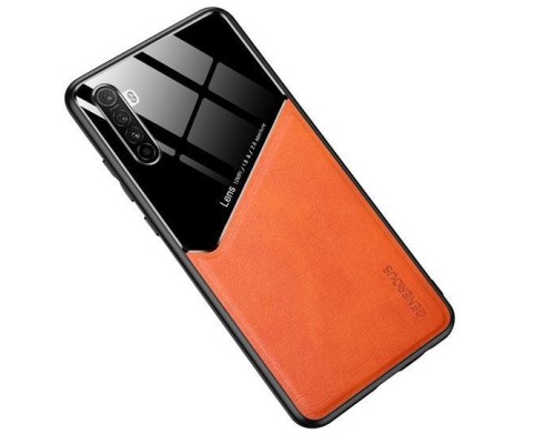 Бізнес чохол бампер GENEROUS для Realme X50 Pro 5G зі скла і штучної шкіри Бізнес чохол бампер GENEROUS для Realme X50 Pro 5G зі скла і штучної шкіри