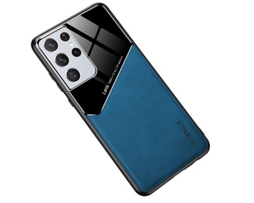 Бізнес чохол бампер GENEROUS для Samsung Galaxy S21 Ultra зі скла і штучної шкіри Бізнес чохол бампер GENEROUS для Samsung Galaxy S21 Ultra зі скла і штучної шкіри