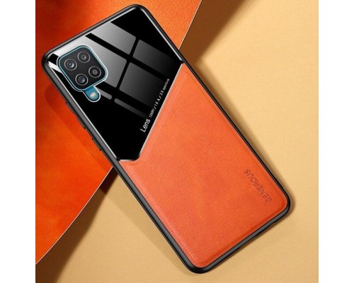 Бізнес чехол бампер GENEROUS для Samsung Galaxy M33 5G зі скла і штучної шкіри Бізнес чехол бампер GENEROUS для Samsung Galaxy M33 5G зі скла і штучної шкіри