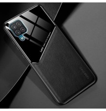 Бізнес чехол бампер GENEROUS для Samsung Galaxy M33 5G зі скла і штучної шкіри