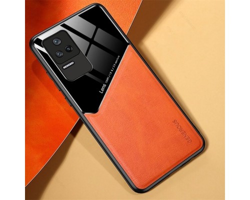 Бізнес чехол бампер GENEROUS для Xiaomi Poco F4 5G зі скла і штучної шкіри Бізнес чехол бампер GENEROUS для Xiaomi Poco F4 5G зі скла і штучної шкіри