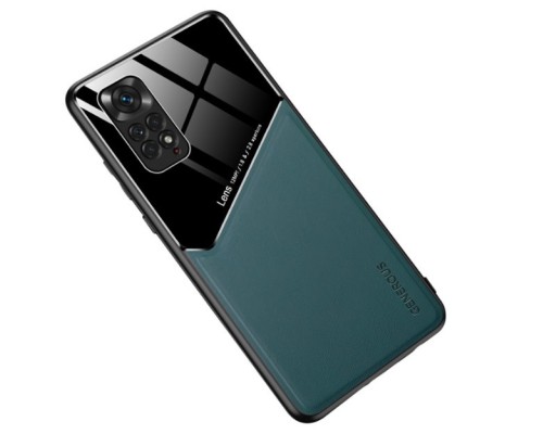 Бізнес чехол бампер GENEROUS для Xiaomi Redmi Note 11 Global / Note 11S 4G зі скла і штучної шкіри Бізнес чехол бампер GENEROUS для Xiaomi Redmi Note 11 Global / Note 11S 4G зі скла і штучної шкіри