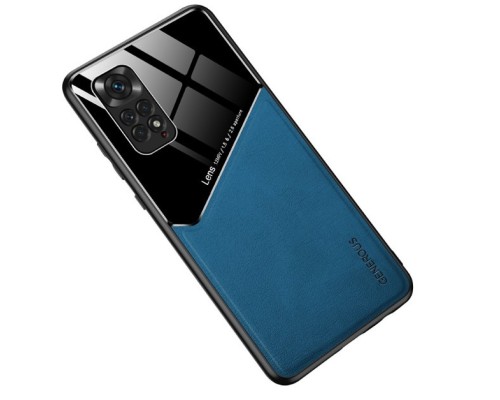 Бізнес чехол бампер GENEROUS для Xiaomi Redmi Note 11 Global / Note 11S 4G зі скла і штучної шкіри Бізнес чехол бампер GENEROUS для Xiaomi Redmi Note 11 Global / Note 11S 4G зі скла і штучної шкіри