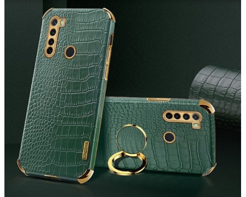 Чохол для Xiaomi Redmi Note 8 з тисненням під шкіру крокодила і магнітним утримувачем Green Чохол для Xiaomi Redmi Note 8 з тисненням під шкіру крокодила і магнітним утримувачем Green