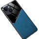 Бізнес чохол бампер GENEROUS для Apple iPhone 14 Plus зі скла та штучної шкіри
