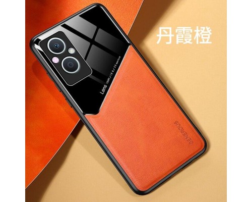 Бізнес чохол-бампер GENEROUS для Oppo Reno7 Lite / Reno8 Lite зі скла та штучної шкіри Бізнес чохол-бампер GENEROUS для Oppo Reno7 Lite / Reno8 Lite зі скла та штучної шкіри