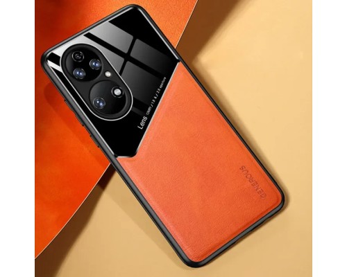 Бізнес чохол бампер GENEROUS для Huawei P50 Pro зі скла і штучної шкіри Бізнес чохол бампер GENEROUS для Huawei P50 Pro зі скла і штучної шкіри