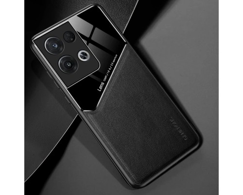 Бізнес чохол бампер GENEROUS для Oppo Reno8 Pro Global зі скла і штучної шкіри Бізнес чохол бампер GENEROUS для Oppo Reno8 Pro Global зі скла і штучної шкіри
