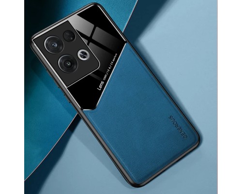 Бізнес чохол бампер GENEROUS для Oppo Reno8 Pro Global зі скла і штучної шкіри Бізнес чохол бампер GENEROUS для Oppo Reno8 Pro Global зі скла і штучної шкіри