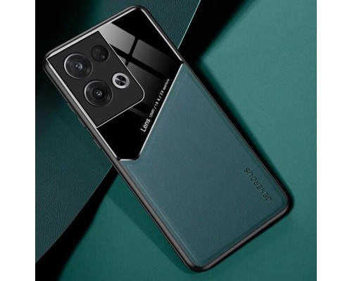 Бізнес чохол бампер GENEROUS для Oppo Reno8 Pro Global зі скла і штучної шкіри Бізнес чохол бампер GENEROUS для Oppo Reno8 Pro Global зі скла і штучної шкіри