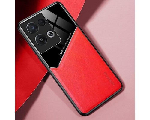 Бізнес чохол бампер GENEROUS для Oppo Reno8 Pro Global зі скла і штучної шкіри Бізнес чохол бампер GENEROUS для Oppo Reno8 Pro Global зі скла і штучної шкіри