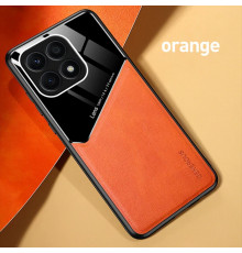 Бізнес чохол бампер GENEROUS для Huawei Honor X8a зі скла і штучної шкіри