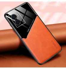 Бізнес чохол бампер GENEROUS для Oppo A77 5G зі скла і штучної шкіри