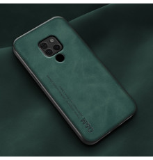 Шкіряний чохол Sheepskin з магнітом для Huawei Mate 20 Green