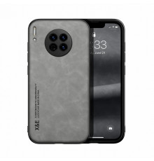 Шкіряний чохол Sheepskin з магнітом для Huawei Mate 30 Pro Light gray