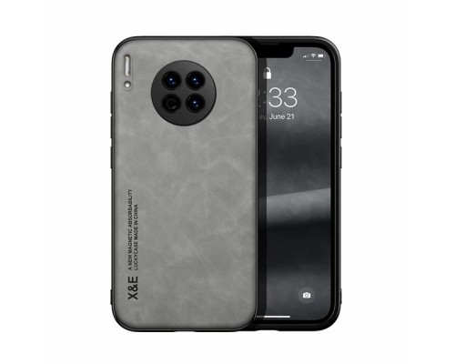 Шкіряний чохол Sheepskin з магнітом для Huawei Mate 30 Pro Light gray Шкіряний чохол Sheepskin з магнітом для Huawei Mate 30 Pro Light gray