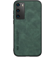 Шкіряний чохол Sheepskin з магнітом для Huawei P40 Green