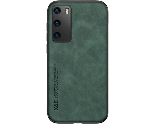 Шкіряний чохол Sheepskin з магнітом для Huawei P40 Green Шкіряний чохол Sheepskin з магнітом для Huawei P40 Green