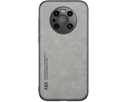 Шкіряний чохол Sheepskin з магнітом для Huawei Mate 40 Pro Light gray Шкіряний чохол Sheepskin з магнітом для Huawei Mate 40 Pro Light gray