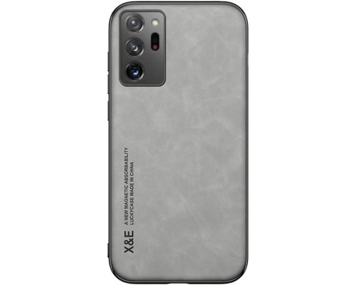 Шкіряний чохол Sheepskin з магнітом для Samsung Galaxy Note 20 Ultra Light gray Шкіряний чохол Sheepskin з магнітом для Samsung Galaxy Note 20 Ultra Light gray