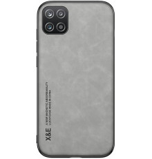 Шкіряний чохол Sheepskin з магнітом для Samsung Galaxy A22 5G Light gray