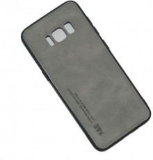 Шкіряний чохол Sheepskin з магнітом для Samsung Galaxy S8 Light gray