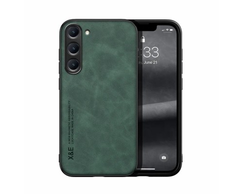 Шкіряний чохол Sheepskin з магнітом для Samsung Galaxy S23 Green Шкіряний чохол Sheepskin з магнітом для Samsung Galaxy S23 Green