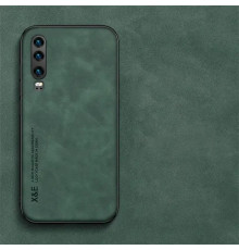 Шкіряний чохол Sheepskin з магнітом для Huawei P30 Green
