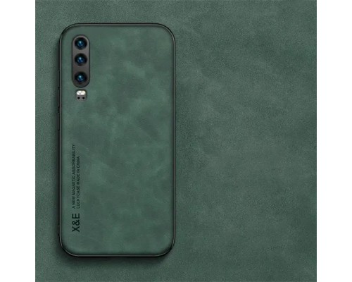 Шкіряний чохол Sheepskin з магнітом для Huawei P30 Green Шкіряний чохол Sheepskin з магнітом для Huawei P30 Green
