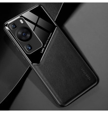 Бізнес чохол бампер GENEROUS для Huawei P60 Pro зі скла і штучної шкіри