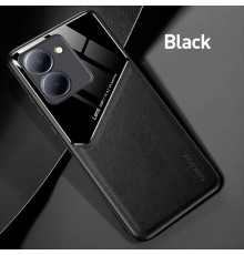 Бізнес чохол бампер GENEROUS для Vivo Y36 (China version) зі скла і штучної шкіри