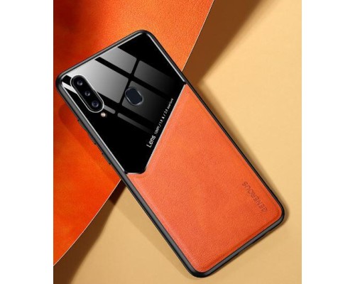 Бізнес чохол бампер GENEROUS для Samsung Galaxy A20s з скла і штучної шкіри Бізнес чохол бампер GENEROUS для Samsung Galaxy A20s з скла і штучної шкіри