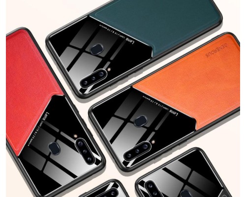 Бізнес чохол бампер GENEROUS для Samsung Galaxy A20s з скла і штучної шкіри Бізнес чохол бампер GENEROUS для Samsung Galaxy A20s з скла і штучної шкіри