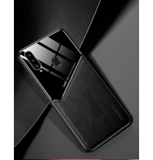 Бізнес чохол бампер GENEROUS для Samsung Galaxy A20s з скла і штучної шкіри
