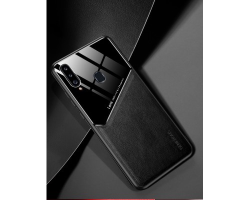 Бізнес чохол бампер GENEROUS для Samsung Galaxy A20s з скла і штучної шкіри Бізнес чохол бампер GENEROUS для Samsung Galaxy A20s з скла і штучної шкіри