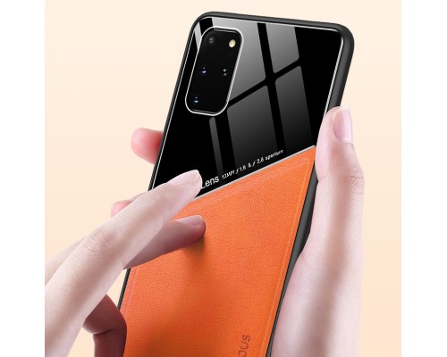 Бізнес чохол бампер GENEROUS для Samsung Galaxy S20 Ultra зі скла і штучної шкіри Бізнес чохол бампер GENEROUS для Samsung Galaxy S20 Ultra зі скла і штучної шкіри