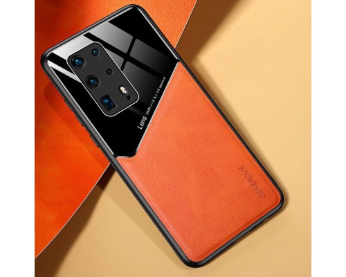 Бізнес чохол бампер GENEROUS для Huawei P40 Pro Plus зі скла і штучної шкіри Бізнес чохол бампер GENEROUS для Huawei P40 Pro Plus зі скла і штучної шкіри