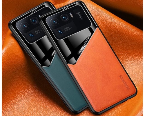 Бізнес чохол бампер GENEROUS для Xiaomi Mi 11 Ultra зі скла і штучної шкіри Бізнес чохол бампер GENEROUS для Xiaomi Mi 11 Ultra зі скла і штучної шкіри
