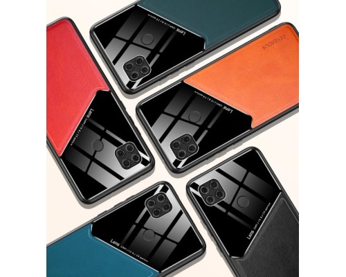 Бізнес чохол бампер GENEROUS для Xiaomi Redmi 9C з скла і штучної шкіри Бізнес чохол бампер GENEROUS для Xiaomi Redmi 9C з скла і штучної шкіри