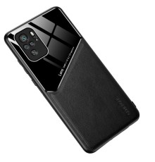 Бізнес чохол бампер GENEROUS для Xiaomi Redmi Note 10 / Redmi Note 10S з скла і штучної шкіри