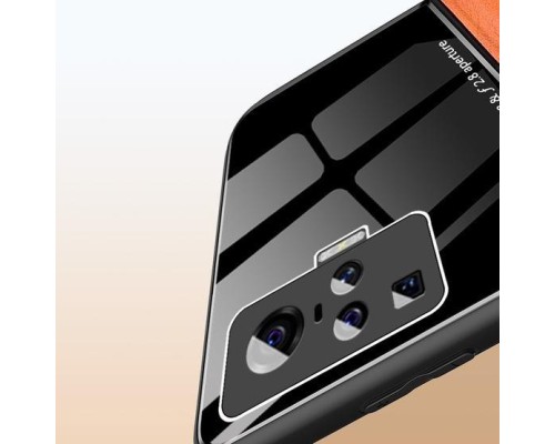 Бізнес чохол бампер GENEROUS для Vivo X50 Pro зі скла і штучної шкіри Бізнес чохол бампер GENEROUS для Vivo X50 Pro зі скла і штучної шкіри