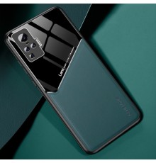 Бізнес чохол бампер GENEROUS для Vivo X50 Pro зі скла і штучної шкіри